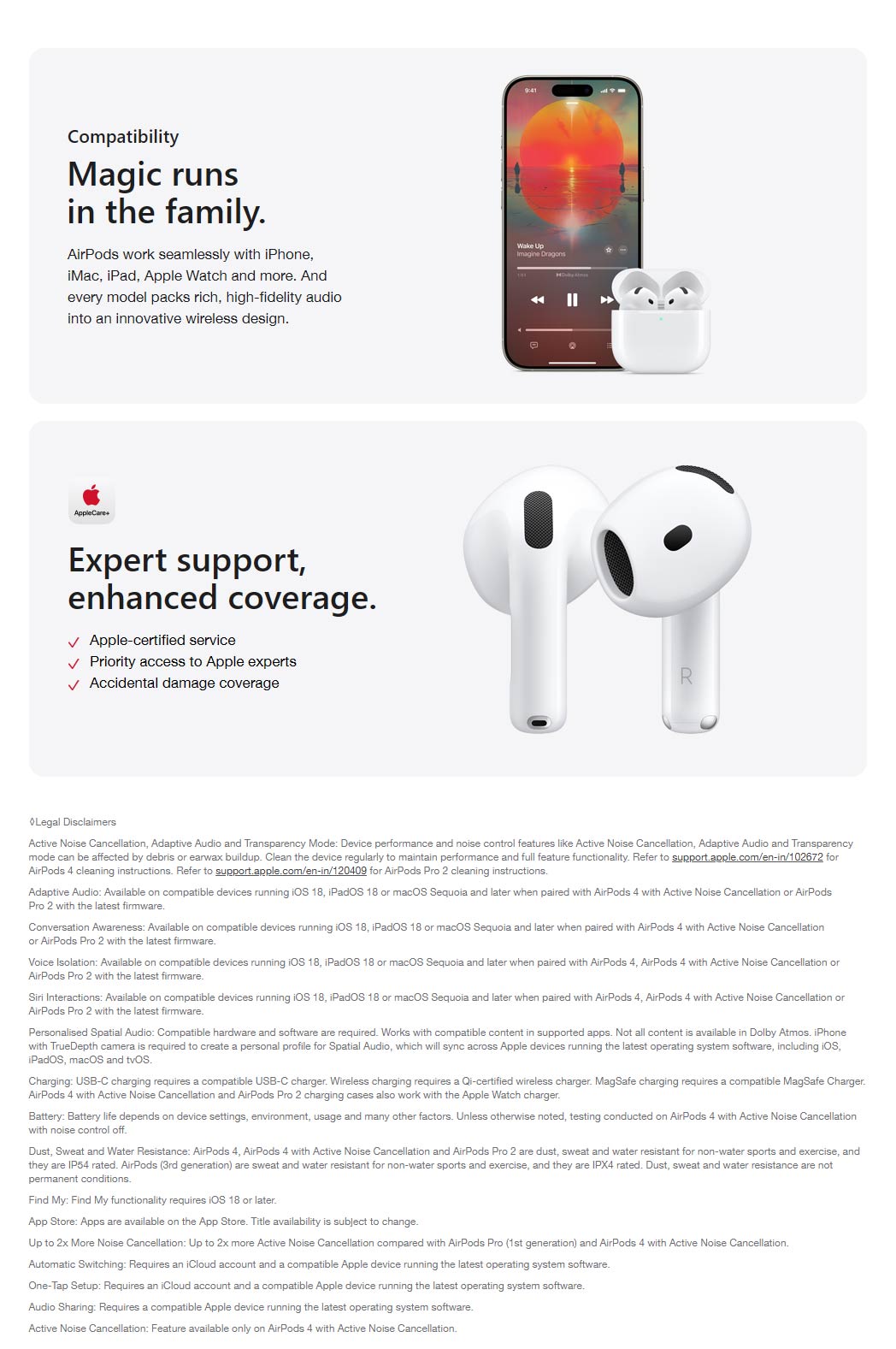 Apple AirPods 4 with Charging Case (USB-C)
