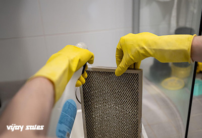 Microwave filter cleaning and replacement