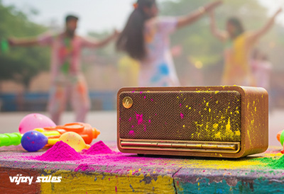 Long battery life speakers for all day Holi celebrations